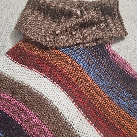 Caren‎ Sport Cozy Multicolor Striped Shrug Poncho Sweater size 2X - Picture 8 of 10